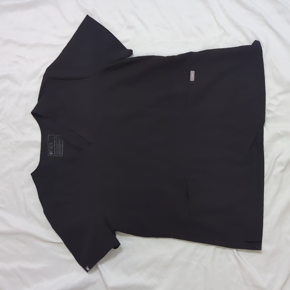 Figs Casma Three-Pocket Scrub Top, Color Black Size XL - Picture 5 of 15